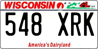 WI license plate 548XRK