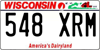 WI license plate 548XRM