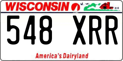 WI license plate 548XRR