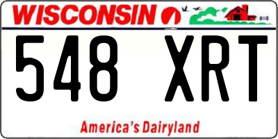 WI license plate 548XRT