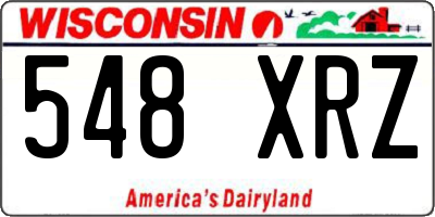 WI license plate 548XRZ