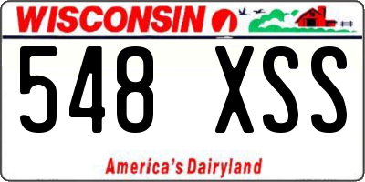 WI license plate 548XSS