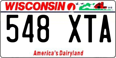 WI license plate 548XTA