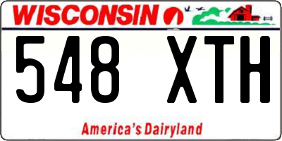 WI license plate 548XTH