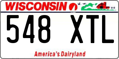 WI license plate 548XTL