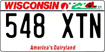 WI license plate 548XTN
