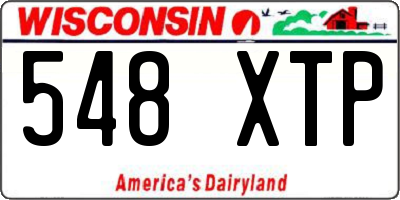 WI license plate 548XTP