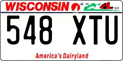 WI license plate 548XTU