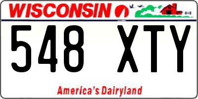 WI license plate 548XTY