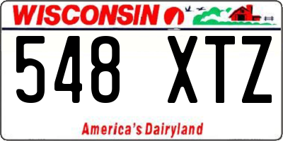 WI license plate 548XTZ