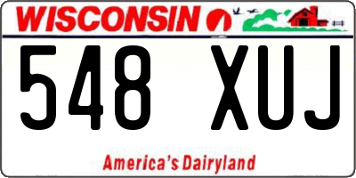 WI license plate 548XUJ