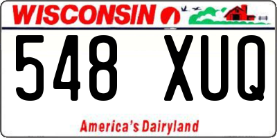 WI license plate 548XUQ