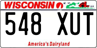 WI license plate 548XUT