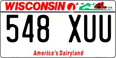 WI license plate 548XUU