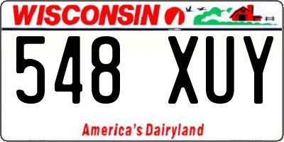 WI license plate 548XUY
