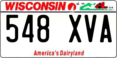 WI license plate 548XVA