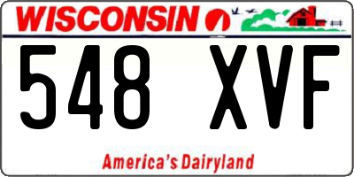 WI license plate 548XVF