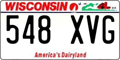 WI license plate 548XVG