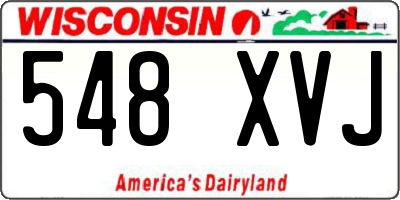 WI license plate 548XVJ
