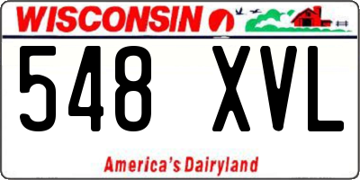 WI license plate 548XVL