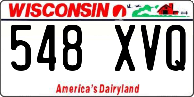 WI license plate 548XVQ