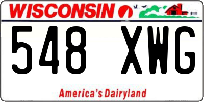 WI license plate 548XWG