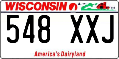 WI license plate 548XXJ