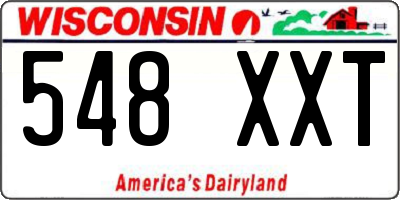 WI license plate 548XXT