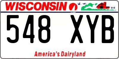 WI license plate 548XYB