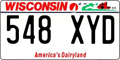 WI license plate 548XYD