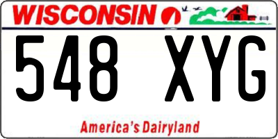 WI license plate 548XYG