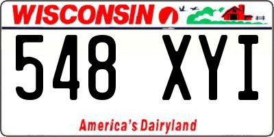 WI license plate 548XYI