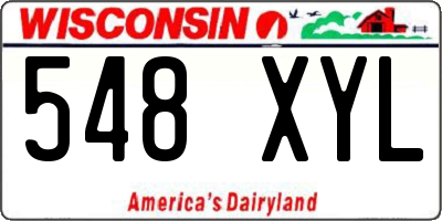 WI license plate 548XYL