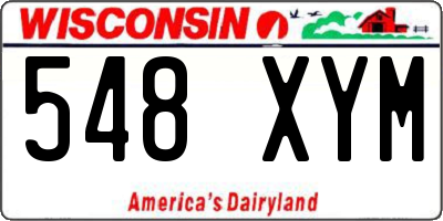 WI license plate 548XYM