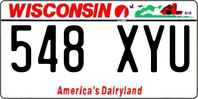 WI license plate 548XYU