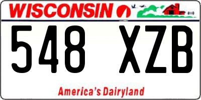 WI license plate 548XZB