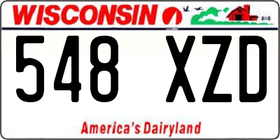 WI license plate 548XZD