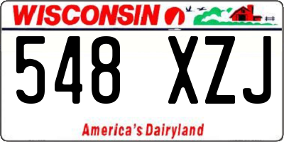 WI license plate 548XZJ