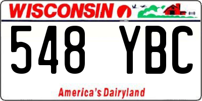 WI license plate 548YBC