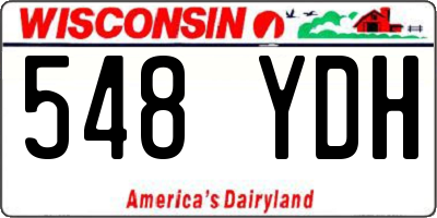 WI license plate 548YDH
