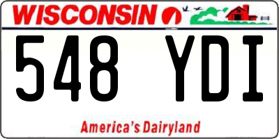 WI license plate 548YDI