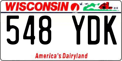 WI license plate 548YDK
