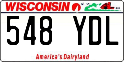 WI license plate 548YDL