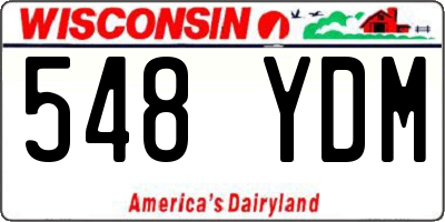 WI license plate 548YDM