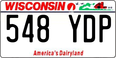 WI license plate 548YDP