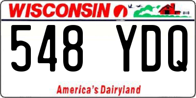 WI license plate 548YDQ