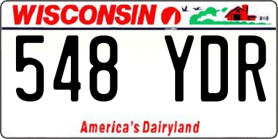 WI license plate 548YDR