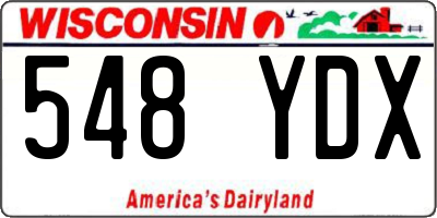 WI license plate 548YDX