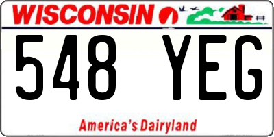 WI license plate 548YEG