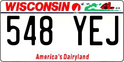 WI license plate 548YEJ